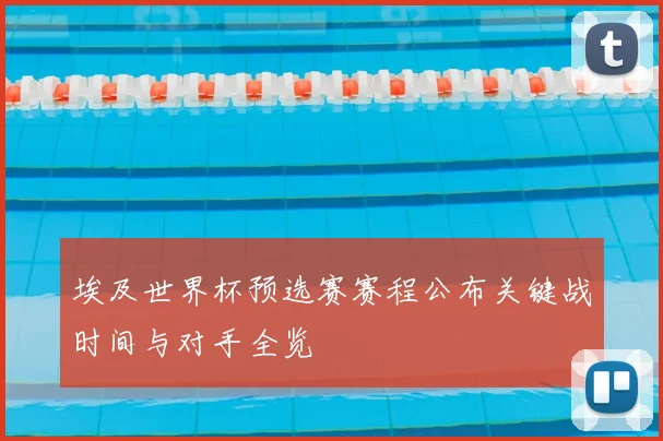 埃及世界杯预选赛赛程公布关键战时间与对手全览